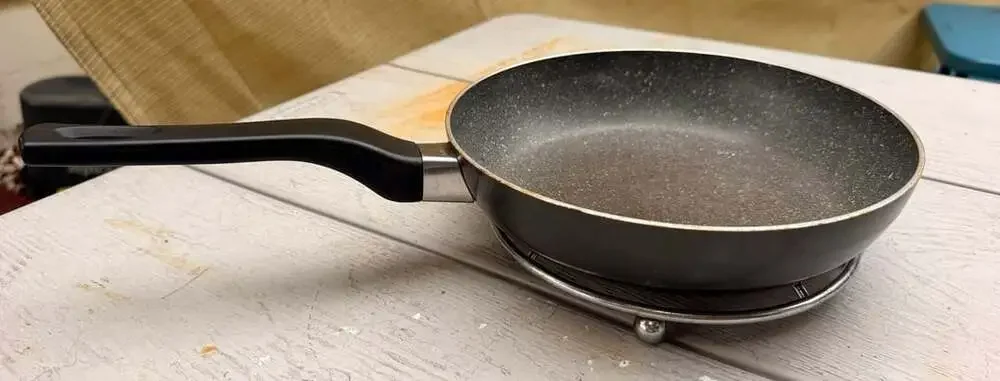 Ballarini Granitium Nonstick Fry Pan Used-Good and pan holder